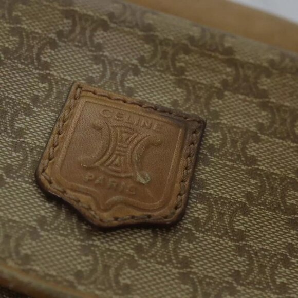 CELINE Macadam Canvas Shoulder Bag Beige Auth - Picture 6 of 16